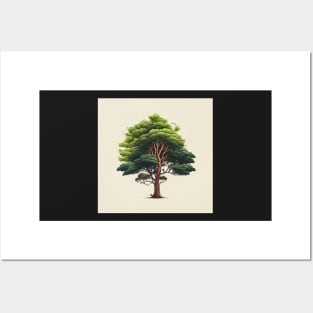 Minimalist Tree Illustration Realistic Posters and Art